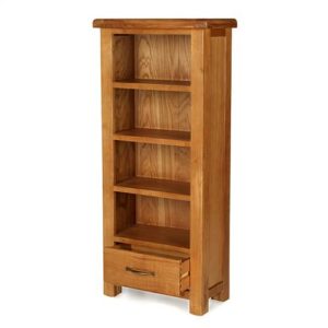 Earlswood oak CD/DVD cabinet with drawer-0