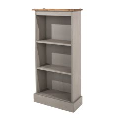 Corona Greywash low narrow bookcase-0