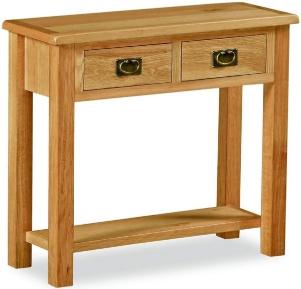 Bergerac Petite Oak console table-0