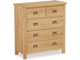 Bergerac Petite Oak 2 + 3 drawer chest-0