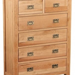 Bergerac Oak 2+4 drawer chest-0
