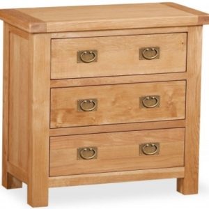 Bergerac Oak 3 drawer chest-0