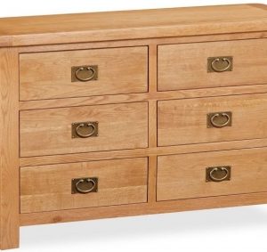 Bergerac Oak 6 drawer chest-0