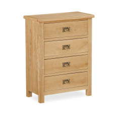 Bergerac Petite Oak 4 drawer chest-0