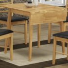 Hanover light square drop - leaf dining table