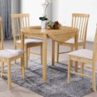 Cologne round drop- leaf table and 4 chairs