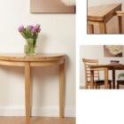 Hanover light half moon table and 2 chairs Hanover light half moon table and 2 chairs