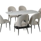 Solano sintered stone 160cm fixed dining table and 6 chairs Solano sintered stone 160cm fixed dining table and 6 chairs
