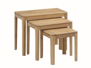 Dunmore oak nest of 3 tables