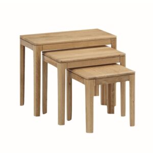 Dunmore oak nest of 3 tables