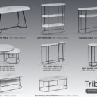 Tribeca round coffee nest of tables