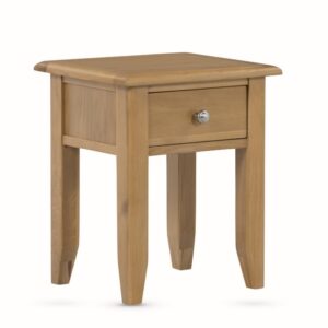 Kilkenny oak lamp table with drawer