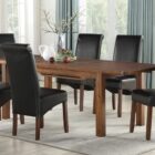 Andorra acacia 165cm extending dining table
