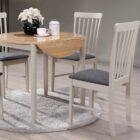 Altona round drop - leaf table and 2 chairs