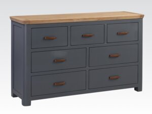 Treviso midnight blue 3 over 4 chest of drawers