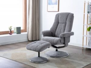 Denver fabric swivel chair with FREE stool