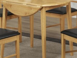 Hanover light round drop - leaf dining table