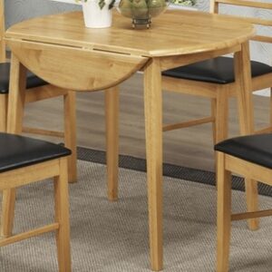 Hanover light round drop - leaf dining table