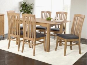 Kilkenny oak 120cm extending dining table and 4 chairs