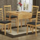 Hanover light square drop - leaf dining table and 4 chairs Hanover light square drop - leaf dining table and 4 chairs