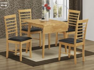 Hanover light square drop - leaf dining table and 2 chairs