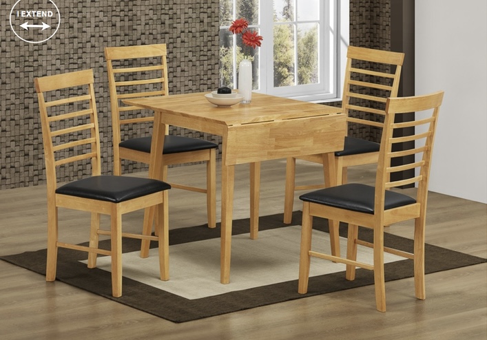 Screenshot Hanover light square drop - leaf dining table and 4 chairs
