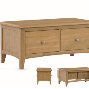 Kilkenny oak 2 drawer coffee table