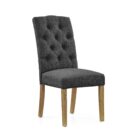 Burford oak button back upholstered chair Burford oak button back upholstered chair