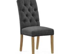 Burford oak button back upholstered chair