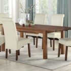 Andorra acacia 165cm extending dining table