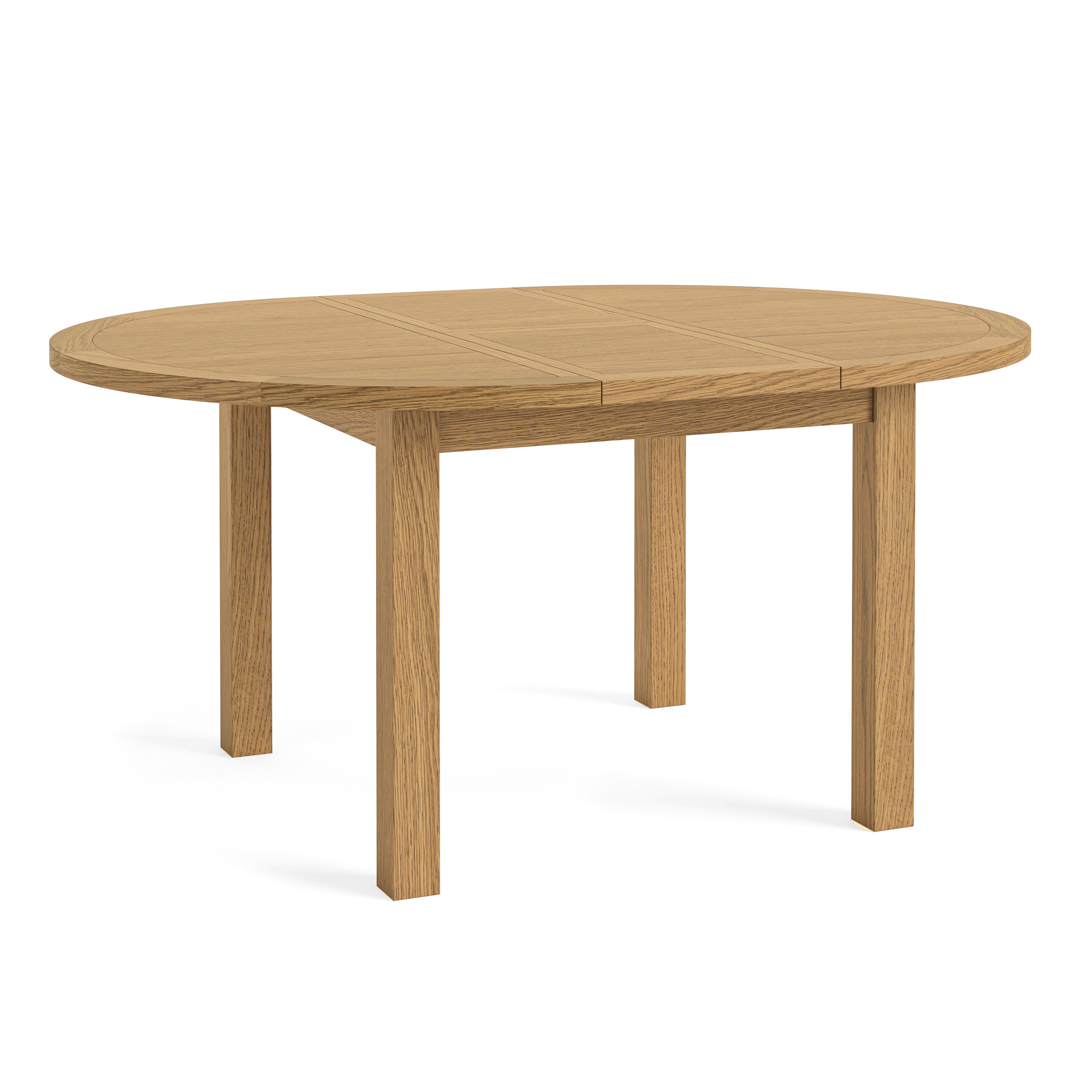 7758_burford_rounddiningtbopened. Jpg Burford oak round extending dining table