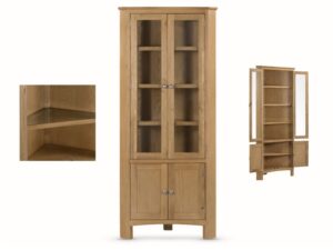 Kilkenny oak corner display unit