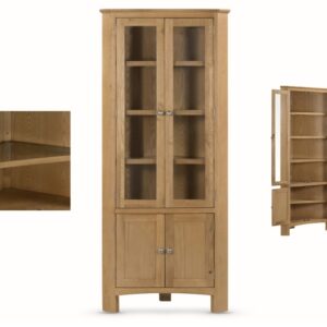 Kilkenny oak corner display unit