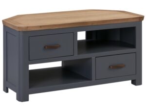 Treviso midnight blue corner TV unit