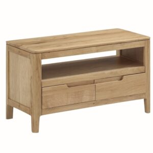 Dunmore oak small TV unit