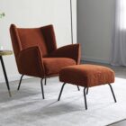 Zane accent chair with free footstool