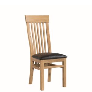 Treviso oak dining chairs x 2