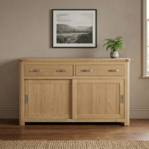 Treviso Oak sliding door sideboard