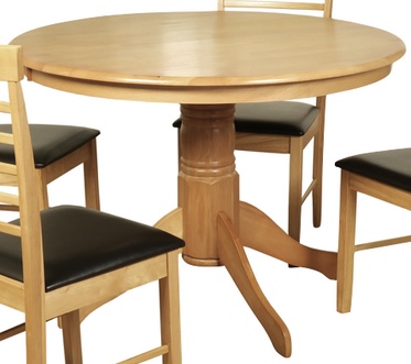 Screenshot Hanover light round dining table with pedestal