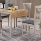 Altona square drop - leaf table and 2 chairs
