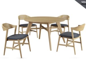Carrington oak round  dining set