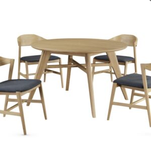 Carrington oak round  dining set