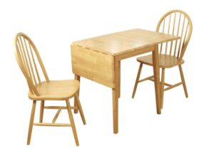 Country kitchen drop leaf dining table and 2 chairs