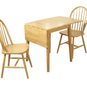 Country kitchen drop leaf dining table and 2 chairs