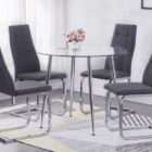 Nova round dining table and 4 chairs