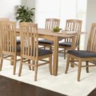 Kilkenny oak 160cm extending dining table and 6 chairs