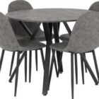 Athens round dining table and four chairs
