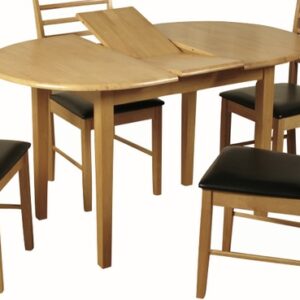Hanover light oval butterfly extension dining table