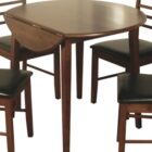 Hanover dark round drop - leaf dining table Hanover dark round drop - leaf dining table