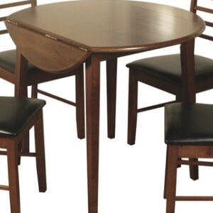 Hanover dark round drop - leaf dining table